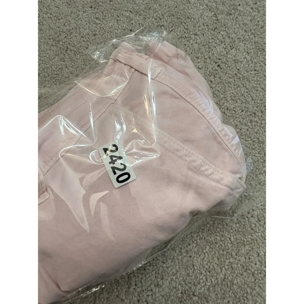 VTG Y2K American Eagle Preppy Pink Chino Shorts Extreme Flex Size 38 X 9